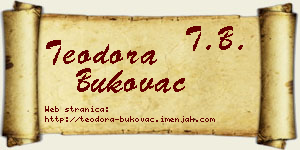 Teodora Bukovac vizit kartica